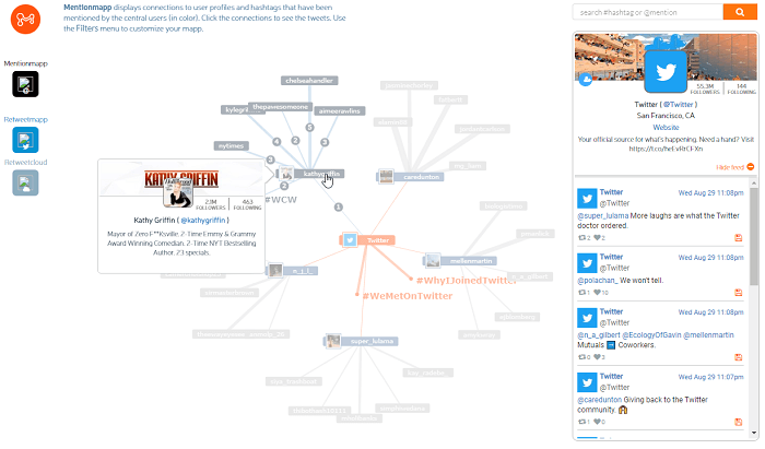 Herramienta de análisis de Twitter - Mentionmapp