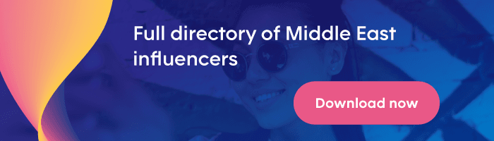 Free list of Middle East influencers on Instagram, Facebook, TikTok, Twitter, YouTube