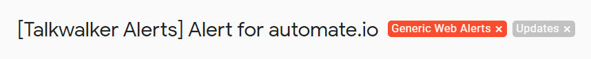Add Labels to your alerts for categorization
