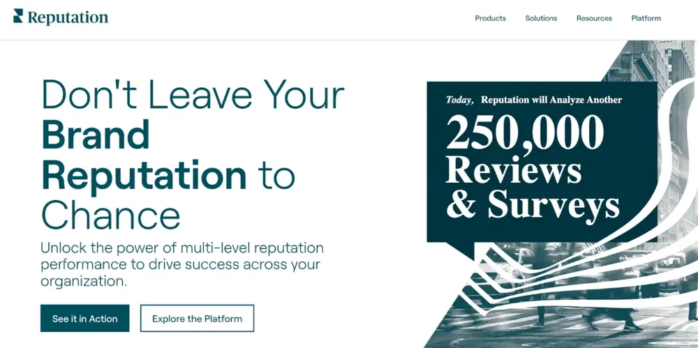 Reputation homepage