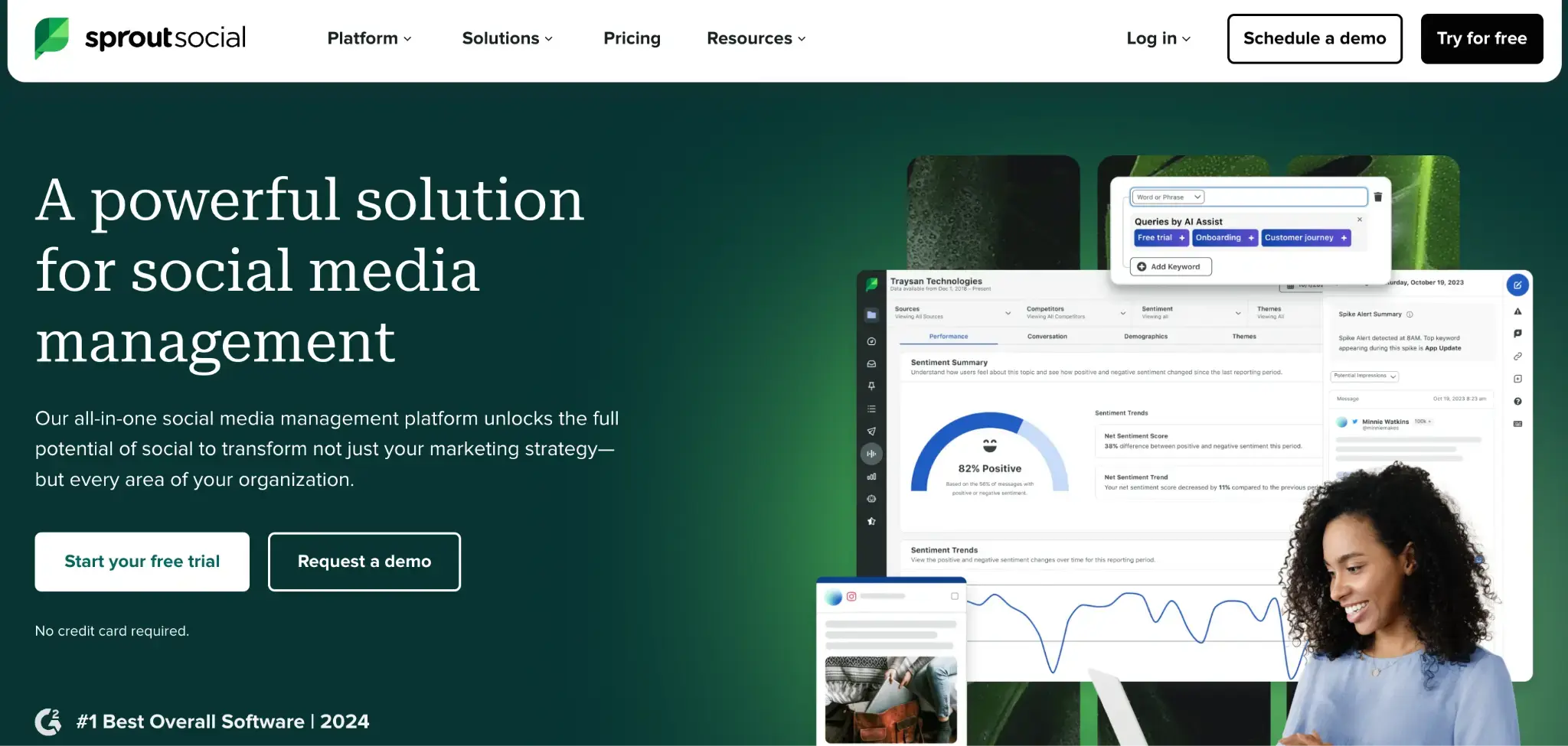 Sprout Social homepage
