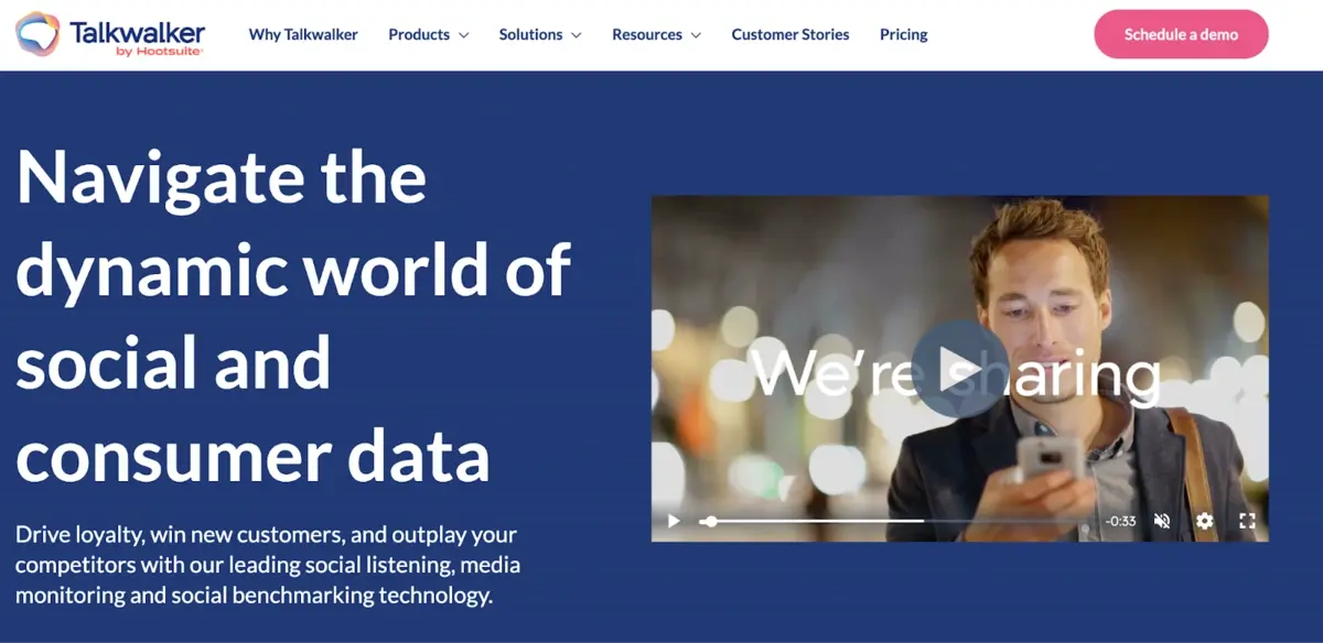 Talkwalker homepage